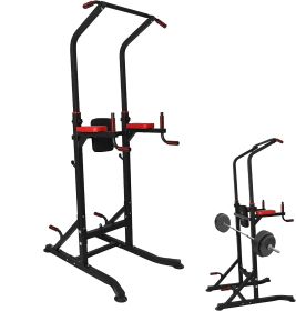 The Part6 of Power Tower Multi-Functional Pull Up Bar Dip Station Push Up Workout Exercise Equipment Height Adjustable Heavy Duty Strength Training St