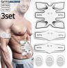 OSITO 3Sets Massager Machine Stimulator Fitness Trainer Arm/Waist/Leg Abdominal