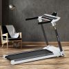 Portable Compact Treadmill;Electric Motorized 3.5HP;14KM/H;Medium Running Machine Motorised Gym 330lbs;Foldable for Home Gym Fitness Workout Jogging W