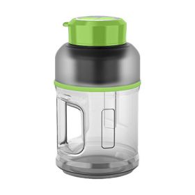 Explosive 1.5L Large-capacity Juicer Cup USB Rechargeable Juicer Portable Water Cup Shaker Cup Juice Cup For Fitness (Color: green)