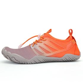 Unisex Hot Fitness Sneaker Cross-Training Crossfit Shoes High Quality Soft Comfortable Breathable Mesh Tennis Yoga Gym Treadmill (Color: Orange, size: 45)