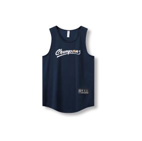 Loose Men Running Vest 2022 Outdoor street basketball Gym Sleeveless Letter Print Shirt Quick Dry Fitness Bodybuilding Tank Tops (Color: 870 vest14, size: S)