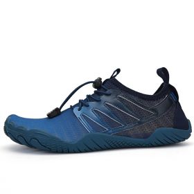 Unisex Hot Fitness Sneaker Cross-Training Crossfit Shoes High Quality Soft Comfortable Breathable Mesh Tennis Yoga Gym Treadmill (Color: Blue, size: 44)