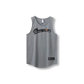 Loose Men Running Vest 2022 Outdoor street basketball Gym Sleeveless Letter Print Shirt Quick Dry Fitness Bodybuilding Tank Tops (Color: 870 vest21, size: XL)