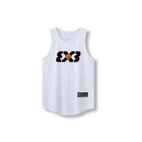 Loose Men Running Vest 2022 Outdoor street basketball Gym Sleeveless Letter Print Shirt Quick Dry Fitness Bodybuilding Tank Tops (Color: 870 vest24, size: L)