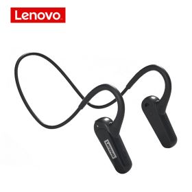 Lenovo XE06 Bluetooth Wireless Headphones IPX7 Waterproof Headset With Dual Mic Neckband Earphone For Sports Run Fitness Yoga (Color: Black)