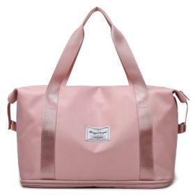 Expandable Large-capacity Travel Fitness Business Trip Bag Multi-color Optional Multi-scene Use Shoulder Bag (Color: pink)