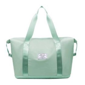 Expandable Large-capacity Travel Fitness Business Trip Bag Multi-color Optional Multi-scene Use Shoulder Bag (Color: Mint green)