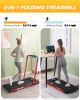 FYC Under Desk Treadmill - 2 in 1 Folding Treadmill for Home 300LBS Weight Capacity;  Free Installation Foldable Treadmill Compact Electric Running Ma